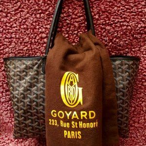 Authentic Black Goyard St. Louis PM TOTE W/ POUCH